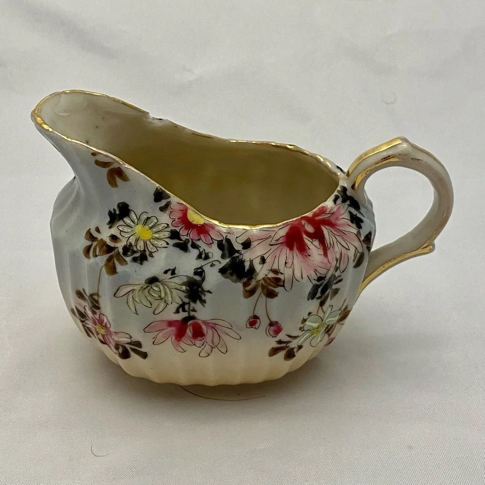 Ceramic Floral Miniature Creamer, Spring Florals, Vintage